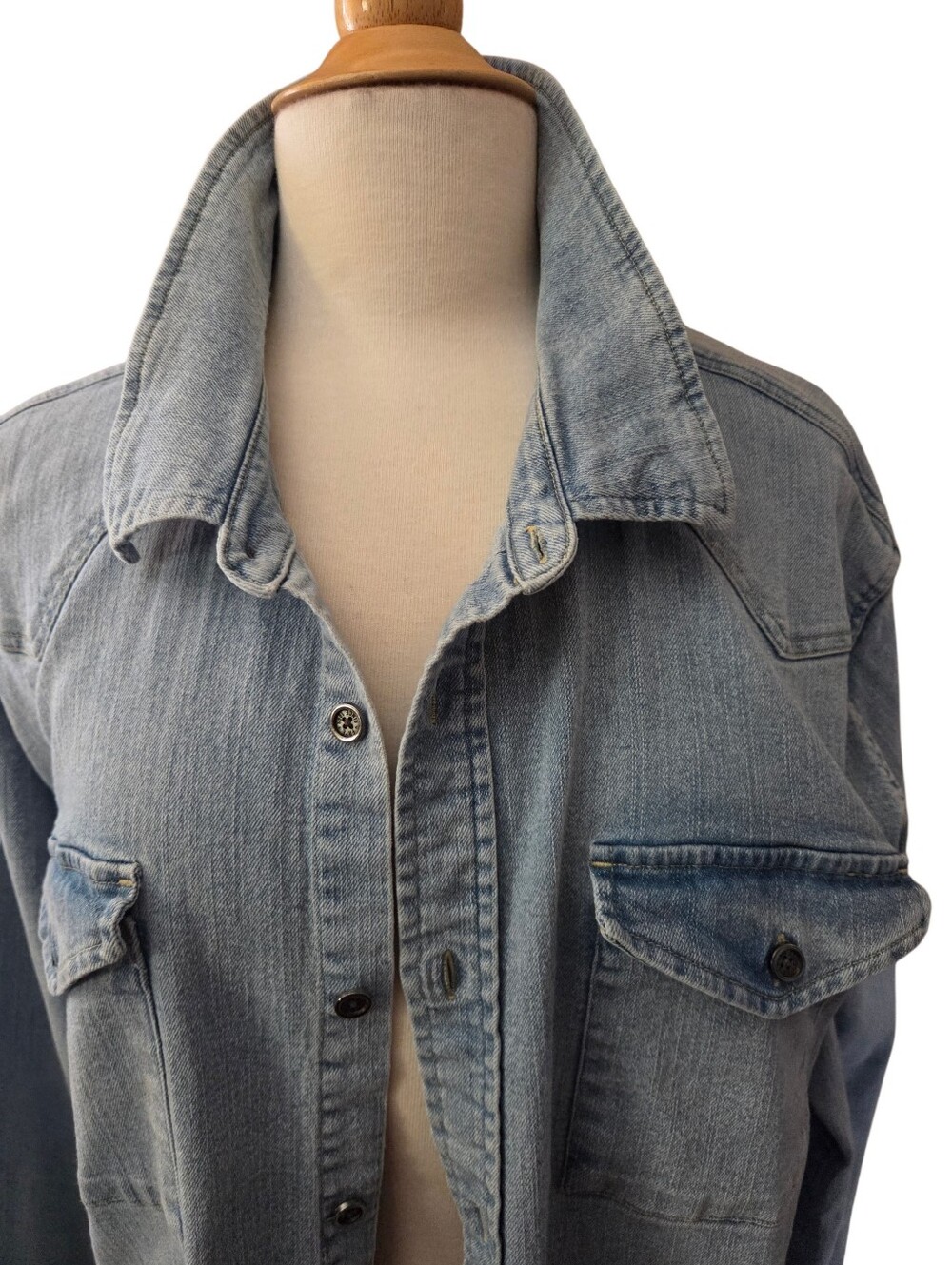 Men's FRYE Light Blue Denim Jacket - Men's XXL - Picture 2 of 6